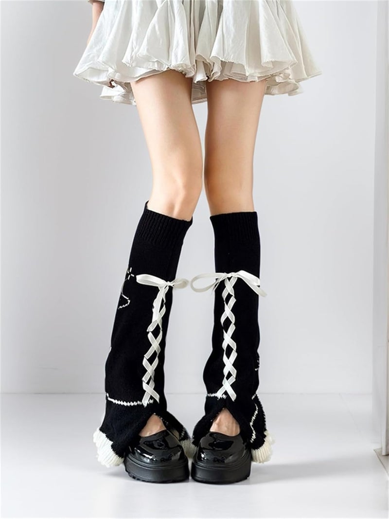 Insdark Goth Leg Warmers Y2k Women Kawaii Japanese Punk Grunge Rave Harajuku Alt - Image 4